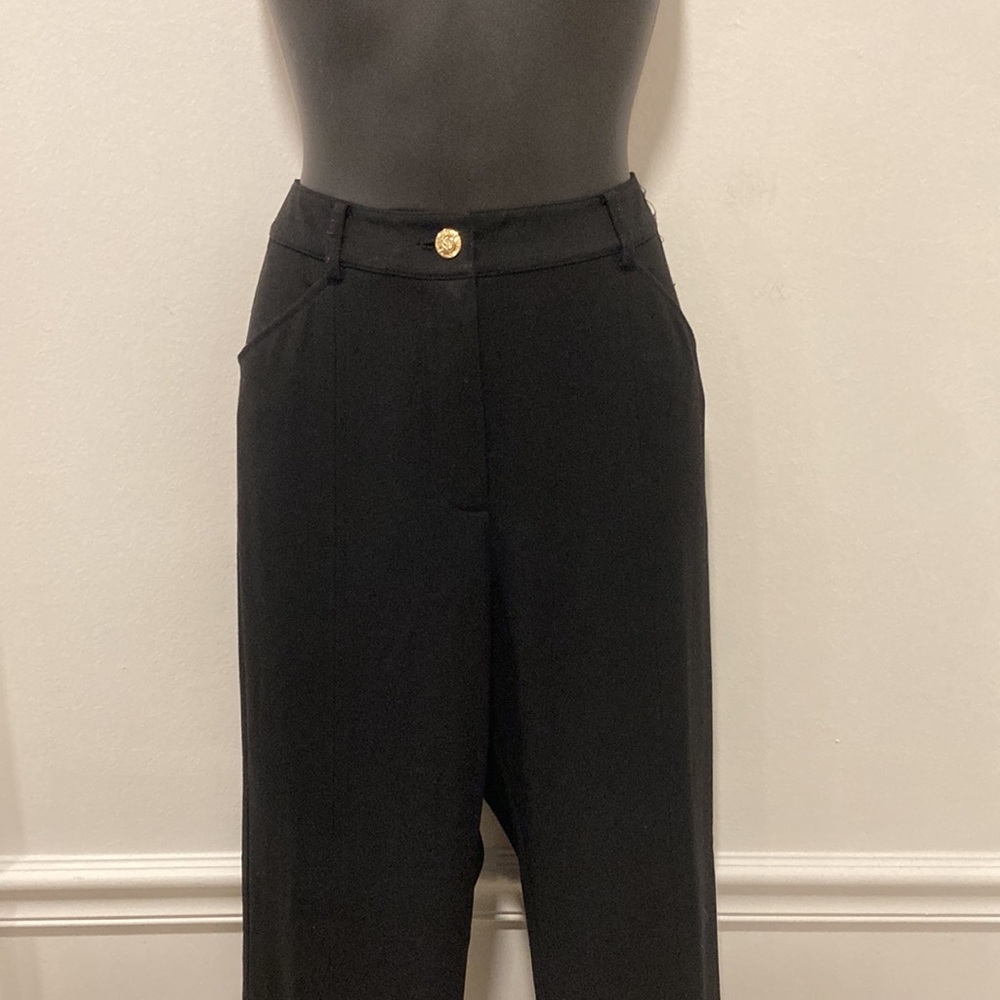 St. John Collection by Marie Gray Black Polyester/Viscose/Spandex Slacks… - Picture 2 of 6